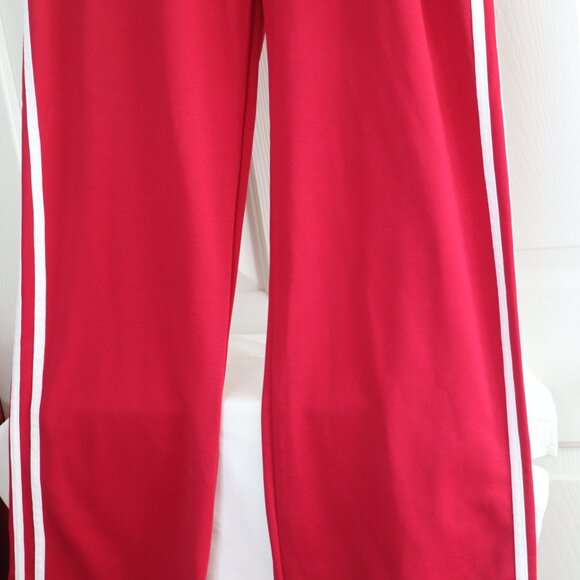 Women's Size L Maroon Athletic Pants Wide Waistband Tie at Waist - Picture 3 of 8